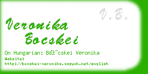 veronika bocskei business card